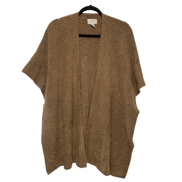 Universal Thread Solid Brown Open Front Knit Cardigan One Size - Picture 1 of 5